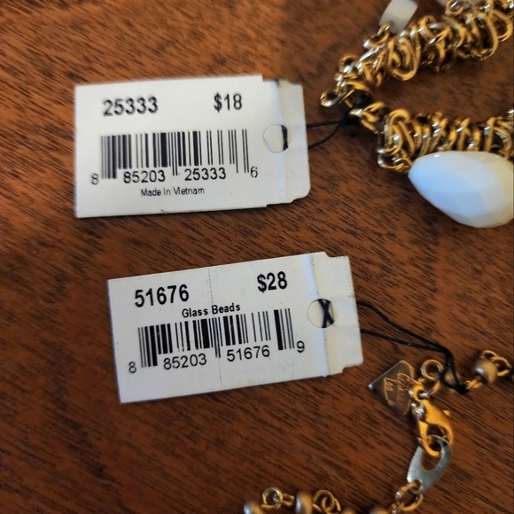 Cookie Lee Gold Glass Bead Necklaces (Two Necklaces included) - Picture 9 of 9